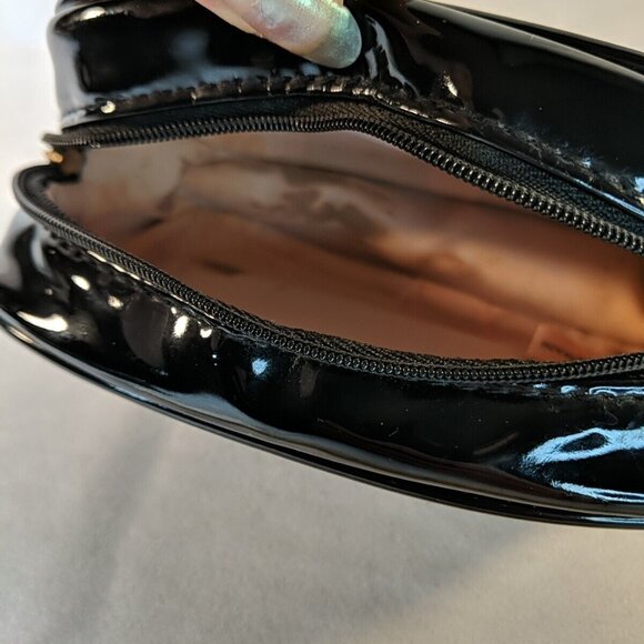 Giorgio Armani 2 Perfume Bags Pouches Makeup Small Black Sequin Patent Gold - Picture 15 of 15